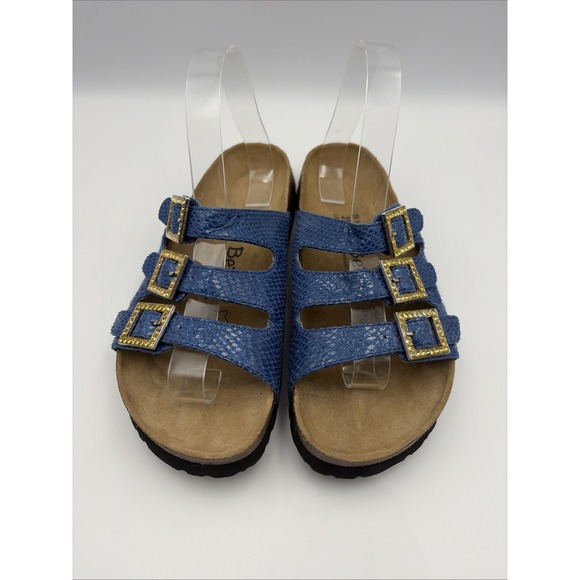 Betula Birkenstock Sandals EU 39 L8 M6 Rhinestone Leather Coastal Beach Germany - Picture 7 of 11